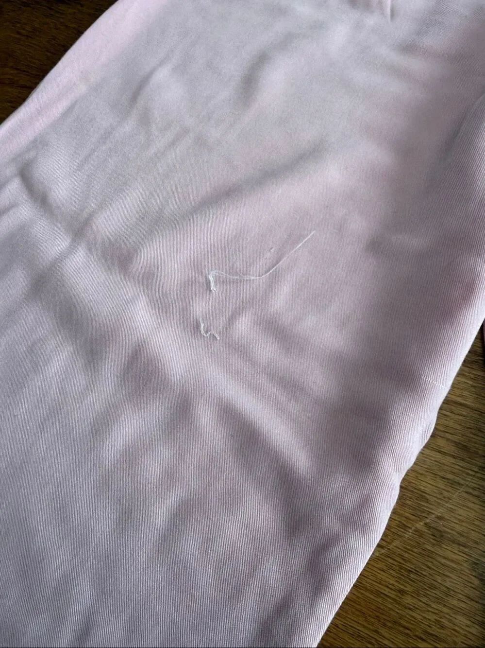 Sleeper Women's Button-Down Top and Wide-Leg Pants Pajama Set Pale Pink Large - Picture 8 of 11
